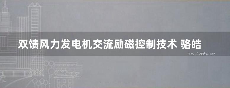 双馈风力发电机交流励磁控制技术 骆皓 等著 (2018版)